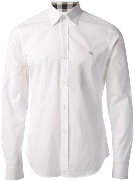 burberry brit mens white shirt|designer shirt burberry for men.